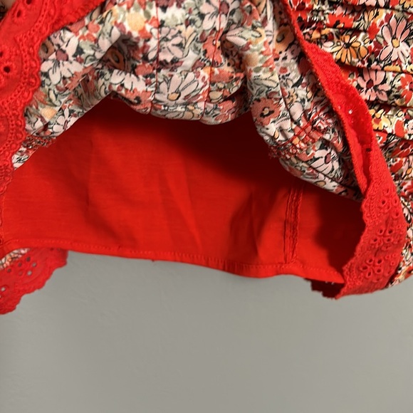 Musette Mini Ruffle Cottage Boho style mini bustier top floral dress size small - Picture 10 of 16